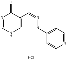 1-(pyridin-4-yl)-1H,4H,5H-pyrazolo[3,4-d]pyrimidin-4-one hydrochloride 结构式