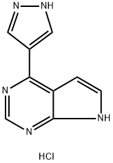 4-{7H-pyrrolo[2,3-d]pyrimidin-4-yl}-1H-pyrazole Hydrochloride Struktur