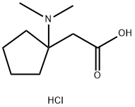 2-[1-(二甲氨基)环戊基]乙酸盐酸盐,1803584-23-7,结构式