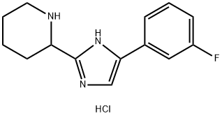 2-[4-(3-fluorophenyl)-1H-imidazol-2-yl]piperidine hydrochloride Structure