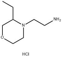 2-(3-Ethylmorpholin-4-yl)ethan-1-amine Dihydrochloride 化学構造式