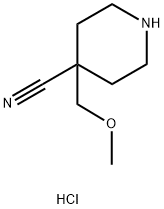 4-(methoxymethyl)piperidine-4-carbonitrile hydrochloride Struktur