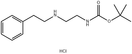 Carbamic acid, N-[2-[(2-phenylethyl)amino]ethyl]-, 1,1-dimethylethyl ester, hydrochloride (1:1) Structure