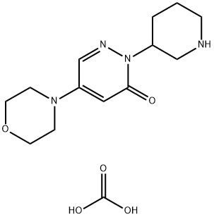 5-(morpholin-4-yl)-2-(piperidin-3-yl)-2,3-dihydropyridazin-3-one, carbonic acid 结构式