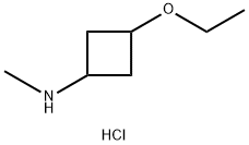 3-ethoxy-N-methylcyclobutan-1-amine hydrochloride 结构式