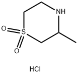 3-methyl-1lambda6-thiomorpholine-1,1-dione hydrochloride,1803599-79-2,结构式