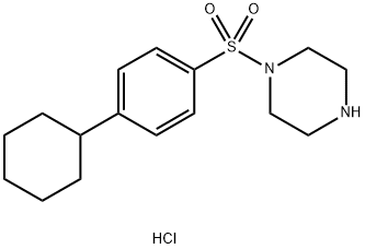 1-(4-cyclohexylbenzenesulfonyl)piperazine hydrochloride Struktur
