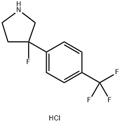 3-fluoro-3-[4-(trifluoromethyl)phenyl]pyrrolidine hydrochloride Structure