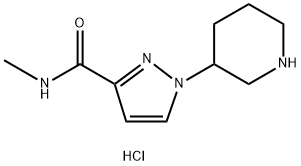 N-methyl-1-(piperidin-3-yl)-1H-pyrazole-3-carboxamide hydrochloride Struktur
