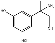 3-(2-amino-1-hydroxypropan-2-yl)phenol hydrochloride 化学構造式