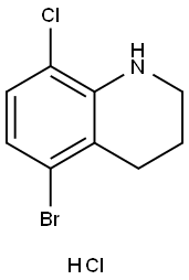 5-bromo-8-chloro-1,2,3,4-tetrahydroquinoline hydrochloride 化学構造式