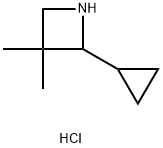 2-cyclopropyl-3,3-dimethylazetidine hydrochloride 化学構造式