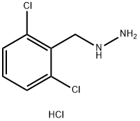 (2,6-dichlorophenyl)methyl]hydrazine hydrochloride Structure