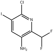 6-氯-2-(二氟甲基)-5-碘吡啶-3-胺,1803670-96-3,结构式