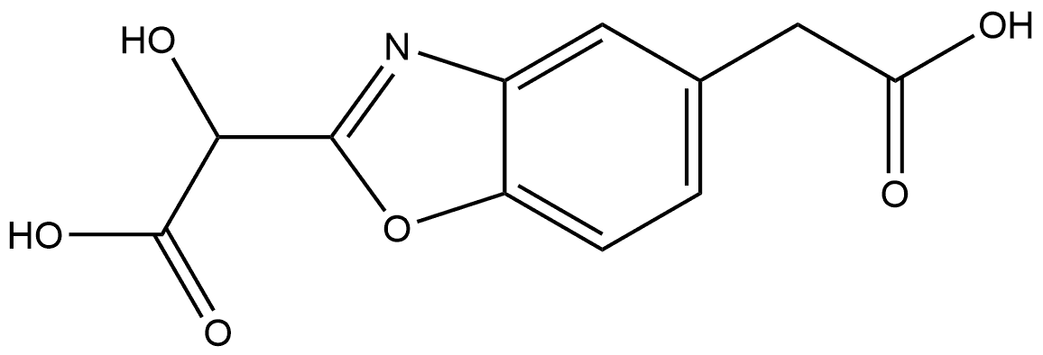 2-(Carboxy(hydroxy)methyl)benzo[d]oxazole-5-acetic acid Structure