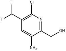 5-Amino-2-chloro-3-(difluoromethyl)pyridine-6-methanol 结构式