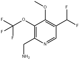 2-(Aminomethyl)-5-(difluoromethyl)-4-methoxy-3-(trifluoromethoxy)pyridine 结构式