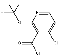 4-Hydroxy-5-methyl-2-(trifluoromethoxy)pyridine-3-carbonyl chloride|