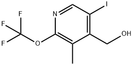 5-Iodo-3-methyl-2-(trifluoromethoxy)pyridine-4-methanol,1804831-64-8,结构式