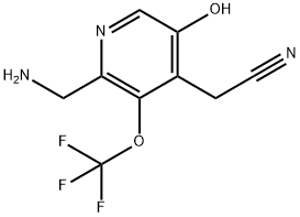 2-(Aminomethyl)-5-hydroxy-3-(trifluoromethoxy)pyridine-4-acetonitrile 结构式