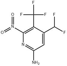 6-Amino-4-(difluoromethyl)-2-nitro-3-(trifluoromethyl)pyridine 结构式