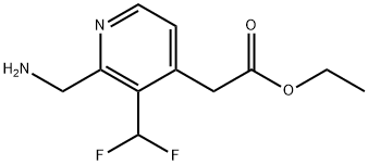 Ethyl 2-(aminomethyl)-3-(difluoromethyl)pyridine-4-acetate,1805035-95-3,结构式