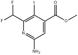 Methyl 6-amino-2-(difluoromethyl)-3-iodopyridine-4-carboxylate,1805366-53-3,结构式