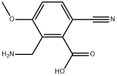 2-Aminomethyl-6-cyano-3-methoxybenzoic acid 结构式