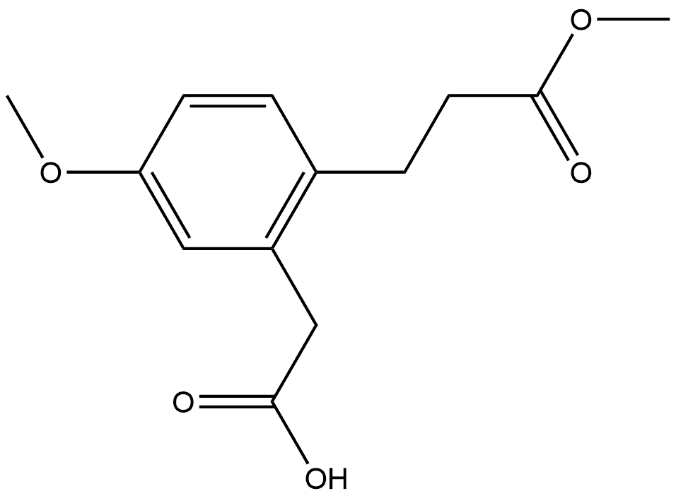 Methyl 3-(2-(carboxymethyl)-4-methoxyphenyl)propanoate Structure