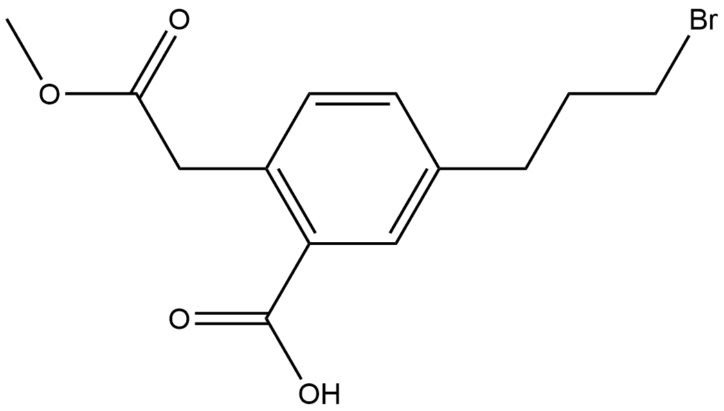 Methyl 4-(3-bromopropyl)-2-carboxyphenylacetate,1805849-37-9,结构式