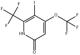 6-Hydroxy-3-iodo-4-(trifluoromethoxy)-2-(trifluoromethyl)pyridine,1806194-24-0,结构式