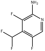 4-(Difluoromethyl)-3,5-difluoropyridin-2-amine 化学構造式