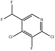 2, 4-DICHL0R0-5-(DIFLUOROMETHYD-3-FLUOROPYRIDINE Structure