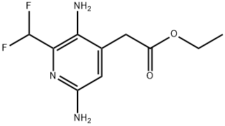 Ethyl 3,6-diamino-2-(difluoromethyl)pyridine-4-acetate 结构式