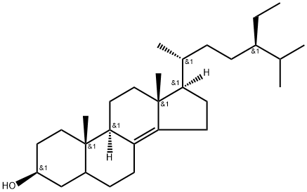 スチグマスタ-8(14)-エン-3β-オール 化学構造式