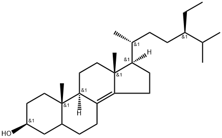 Stigmast-8(14)-en-3β-ol Structure