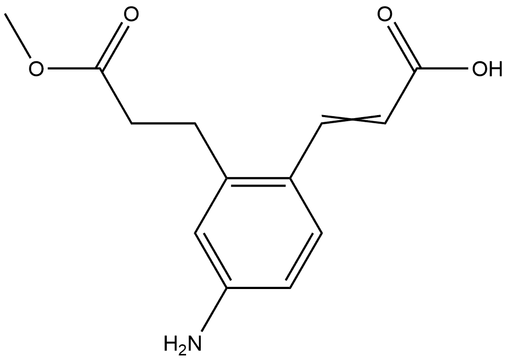 (E)-3-(4-Amino-2-(3-methoxy-3-oxopropyl)phenyl)acrylic acid Structure