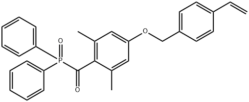 4-[(4-乙烯基苯基)甲氧基]-2,6-二甲基苯甲酰基]二苯基氧化膦,1807766-79-5,结构式
