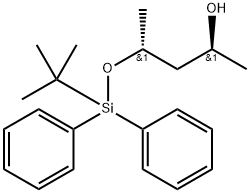 rel (2R,4S)-4-(tert-Butyl-diphenyl-silanyloxy)-pentan-2-ol 化学構造式
