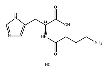 L-Histidine, N-(4-amino-1-oxobutyl)-, hydrochloride (1:2),1807885-26-2,结构式
