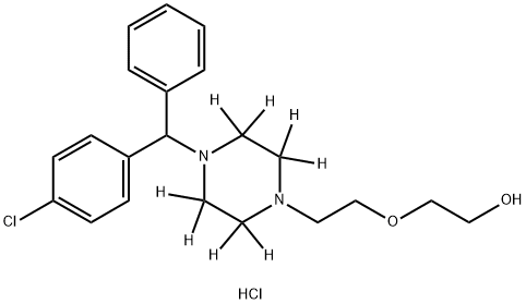 Hydroxyzine-d8 (hydrochloride) 结构式