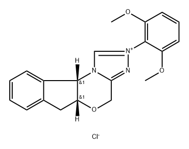 4H,6H-INDENO[2,1-B][1,2,4]TRIAZOLO[4,3-D][1,4]OXAZINIUM, 2-(2,6-DIMETHOXYPHENYL)-5A,10B-DIHYDRO-, CHLORIDE (1:1), (5AR,10BS)- 结构式