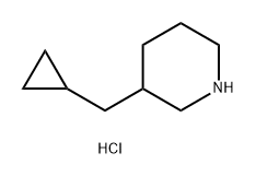 Piperidine, 3-(cyclopropylmethyl)-, hydrochloride (1:1) 结构式