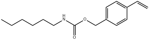 (4-乙烯基苯基)甲基]- N-己基氨基甲酸酯,1809639-48-2,结构式