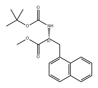 (R)-2-(叔丁氧羰基)氨基)-3-(萘-1-基)丙酸甲酯,1809726-53-1,结构式