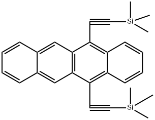 5,12-bis(trimethylsilylethynyl)tetracene 结构式