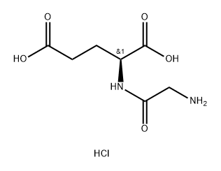 (2S)-2-(2-aminoacetamido)pentanedioic acid hydrochloride Structure