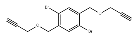 1,4-dibromo-2,5-bis((prop-2-yn-1-yloxy)methyl)benzene Structure