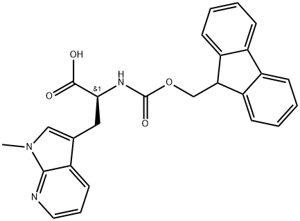 (ΑS)?-?Α-?[[(9H-芴-9-基甲氧基)羰基]氨基]-1-甲基-1H-吡咯并[2,?3-?B]吡啶-3-丙酸,1813528-10-7,结构式