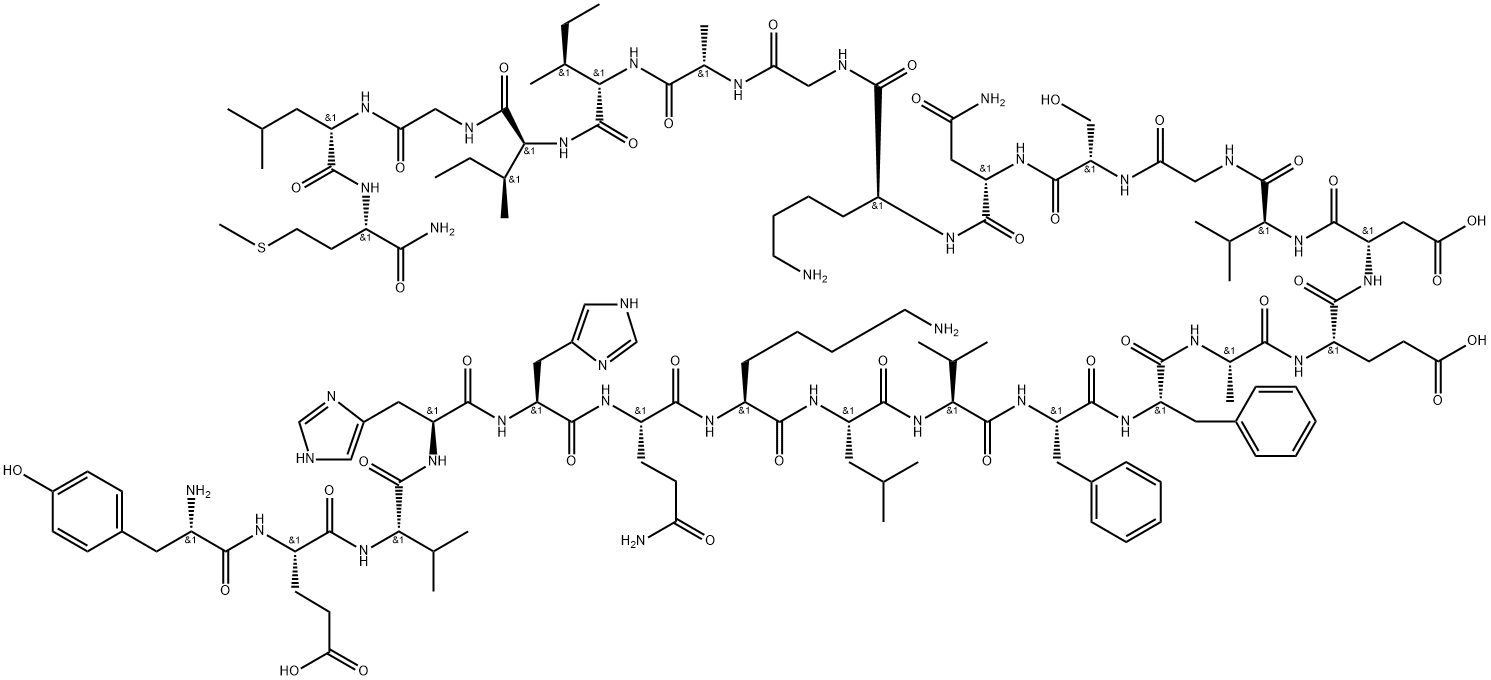β-Amyloid (10-35), amide, 181427-66-7, 结构式